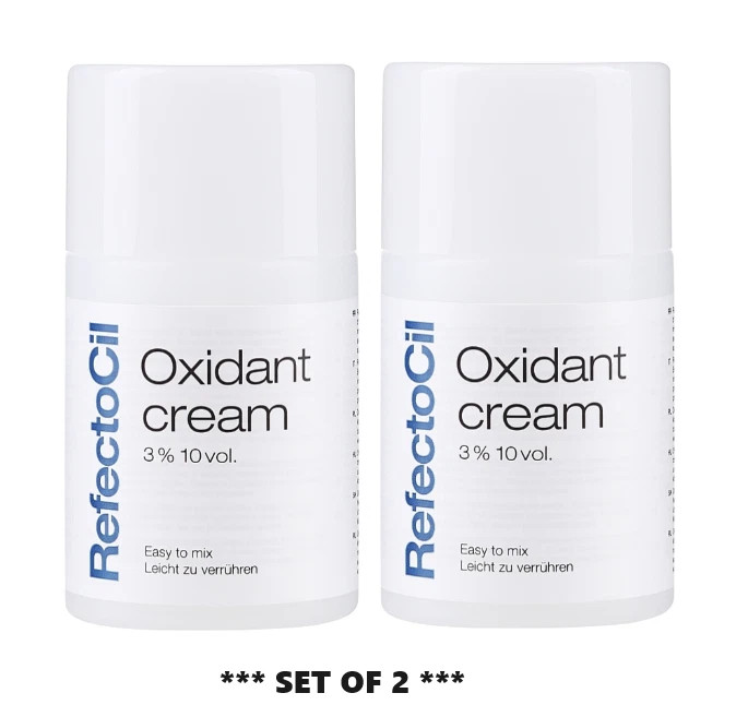 2 PACK -  CREAM -  RefectoCil Oxidant 3% Developer 10 Volume 3.3oz / 100ml