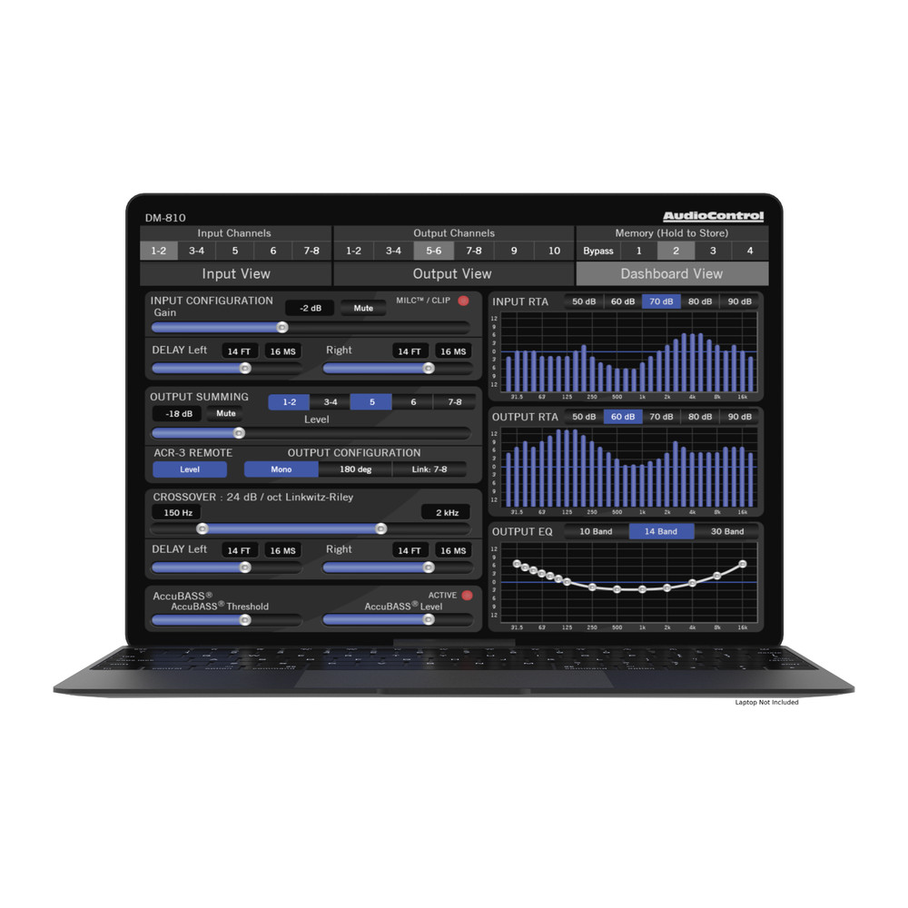 AudioControl DM-810 DSP Matrix Digital Signal Processor 8-CH Input/10-CH Output