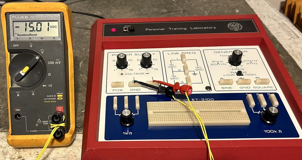 Electronics Training Laboratory Power Supply Proto Board Function Generator