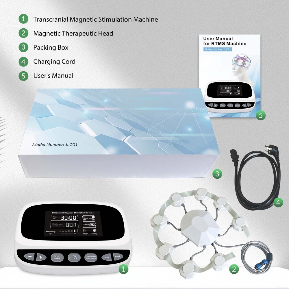 TMS Brain Stimulation Device with 50Hz Peak Frequency for Bipolar Panic Support
