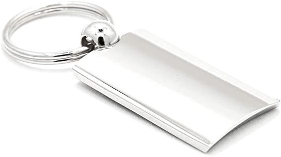 Lincoln Logo Rectangular Wave Key Chain Ring Fob Black Official Licensed