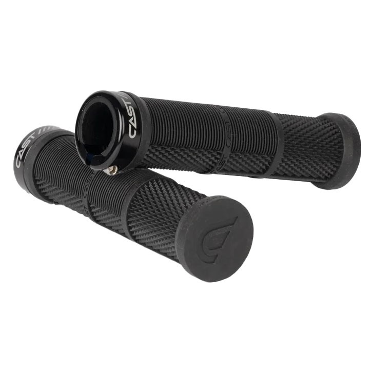 Cast Bamba Greg Minnaar Lock-On Grip - Durable Black Multi-Density Rubber,