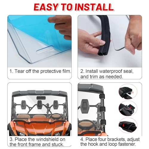 Viking Full Windshield Scratch Resistant Front Windshield Compatible with
