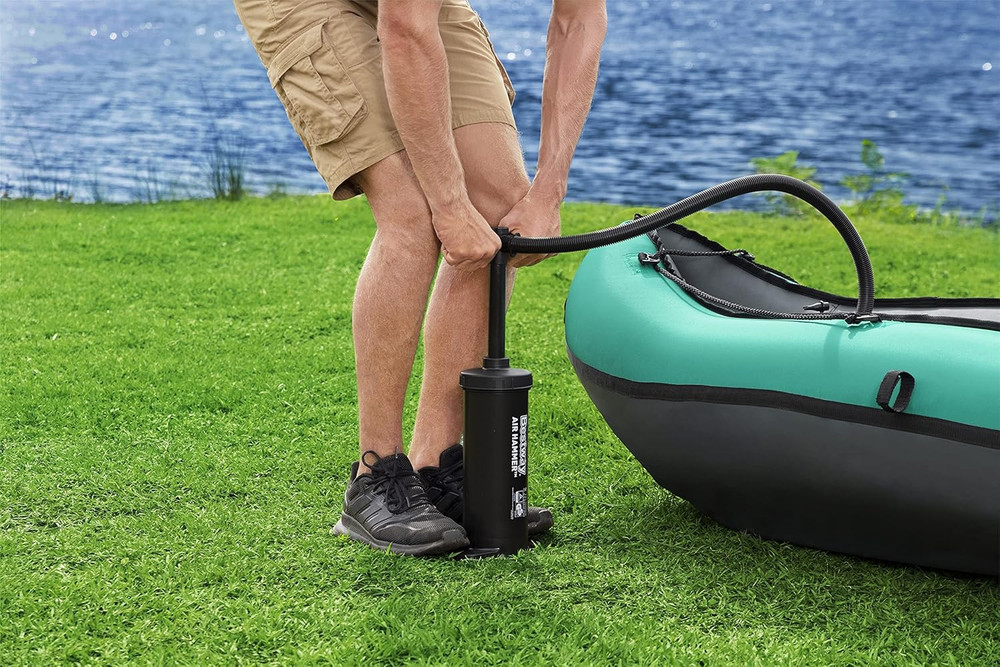 Hydro Force Inflatable Kayak Set | Includes Seat, Paddle, Hand Pump, Storage Car