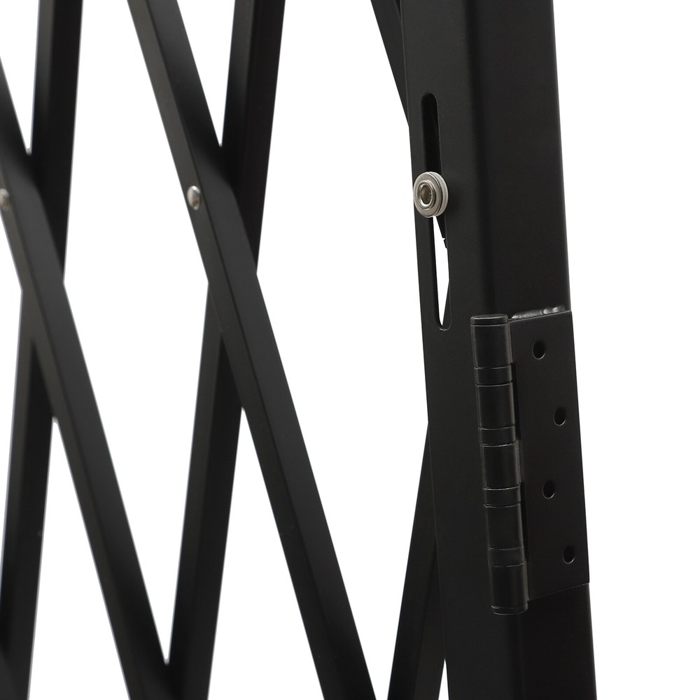 Double Folding Security Gate with Lock, Expandable Safety Barrier Door