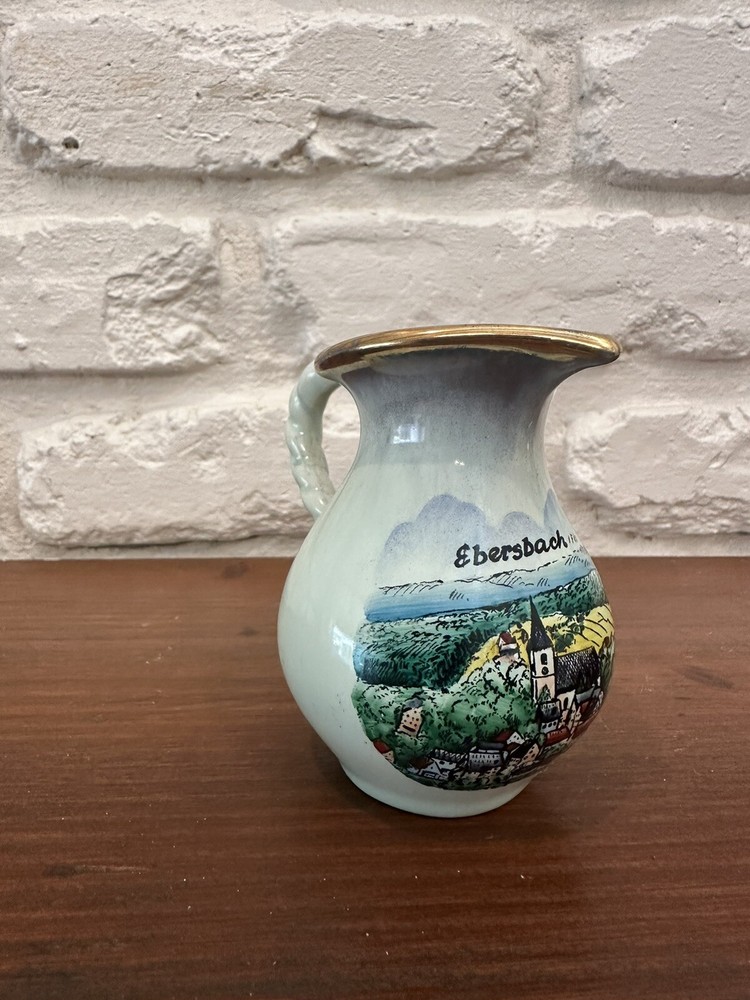 E. Bersbach Souvenir Pitcher Small Multicolor Hand Paired