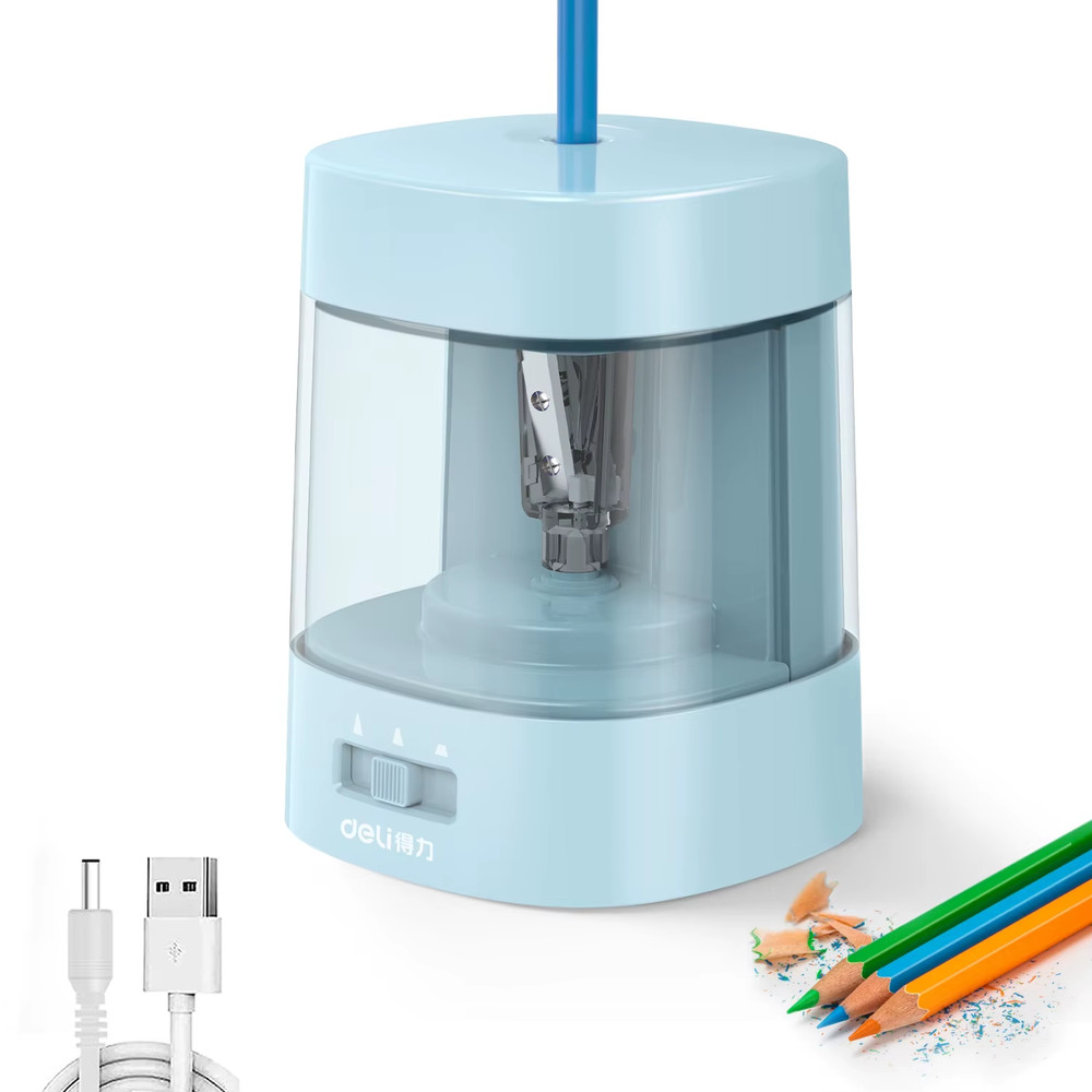Electric & Battery Pencil Sharpener, Automatic with Adjustable Thickness