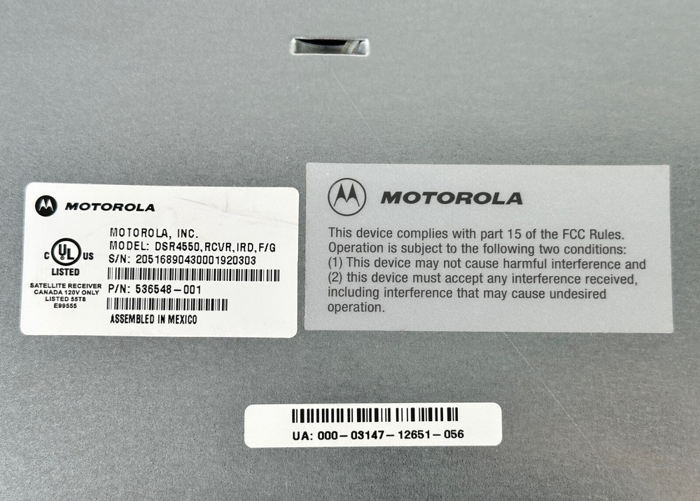 Motorola DSR-4550, Commercial Integrated Satellite Receiver/Decoder