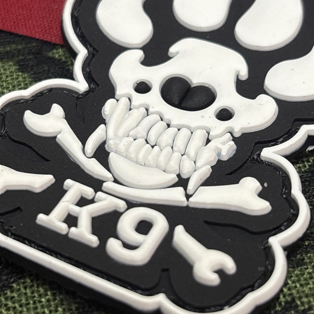 PvC 3D K9… White Morale Tactical Hook & Loop Patch High Quality