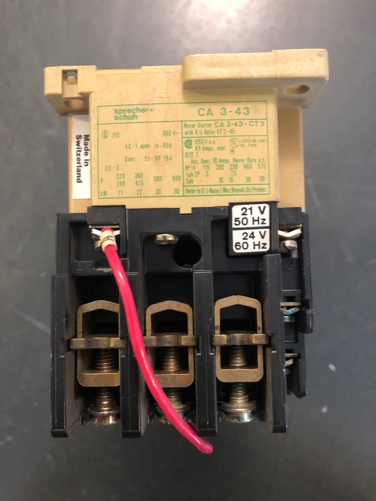 CA3-43-11 Sprecher Schuh Contactor 24VAC Coil