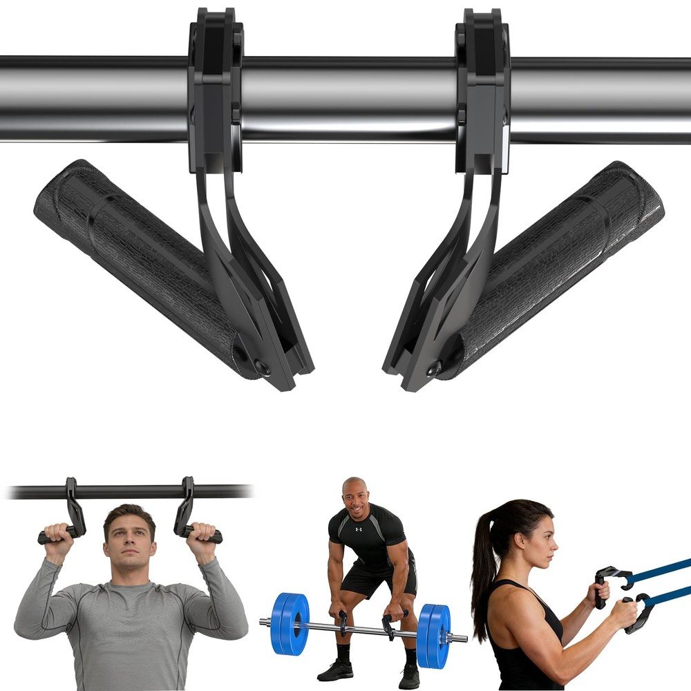 Yuiisenn Neutral Grip Handles 45° for Pull Up Bar, Pull Up Handles with Ergon...