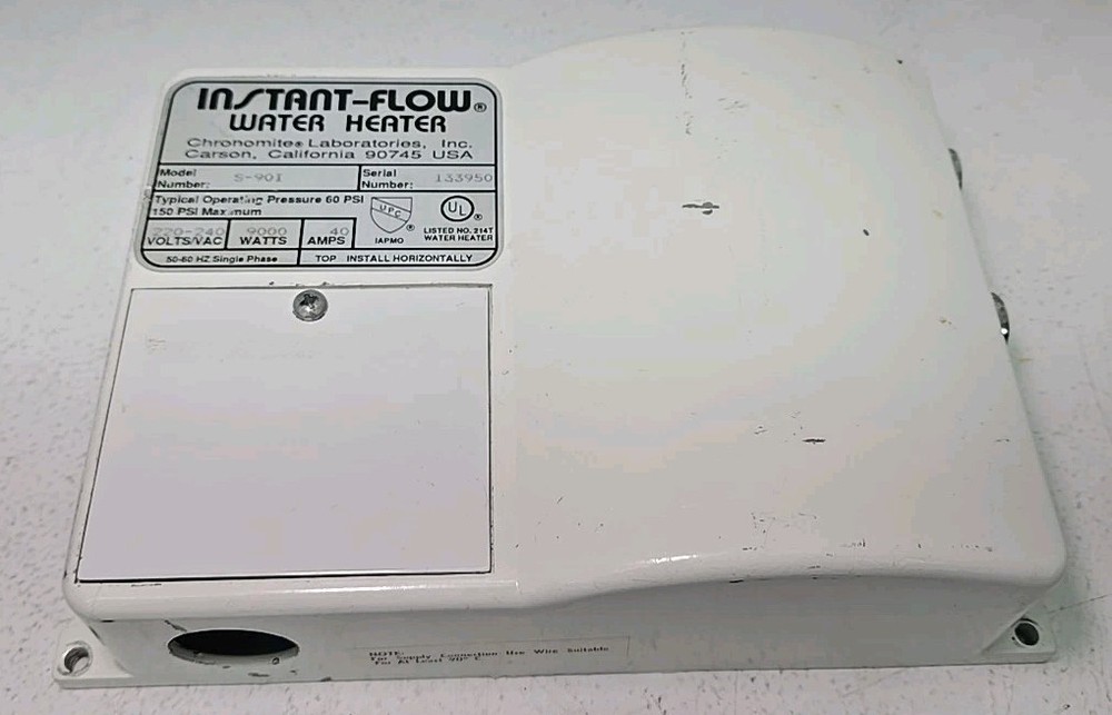 Chronomite S-90I-220-240V Instant-Flow Tankless Water Heater 40 Amps 9000 Watts