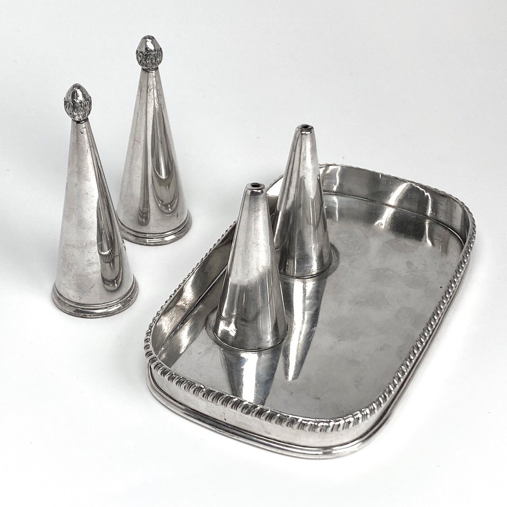 Early Silver on Copper Candle Tray & Snuffer