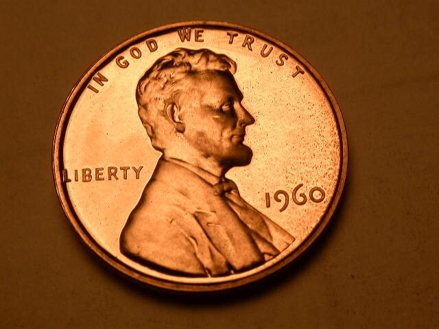 1960 Gem Proof Struck Thru Thread on Reverse Lincoln Cent MUST SEE!!