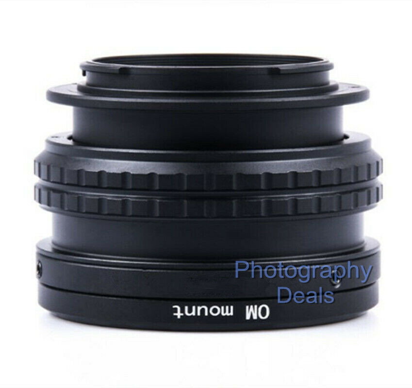 Adjustable Focus Helicoid Macro Adapter for Olympus OM Lens to for Sony E Camera