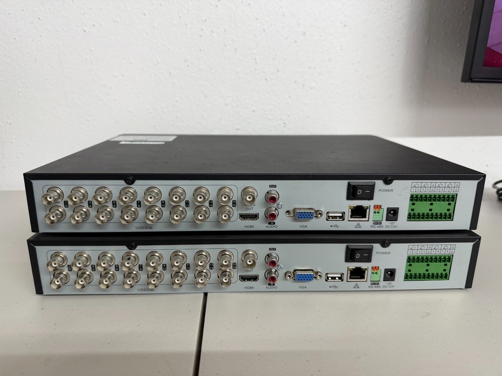 16CH DVR 2M Technology 2TB Security Camera 1080P Scan QR Code Online Used 2Pcs