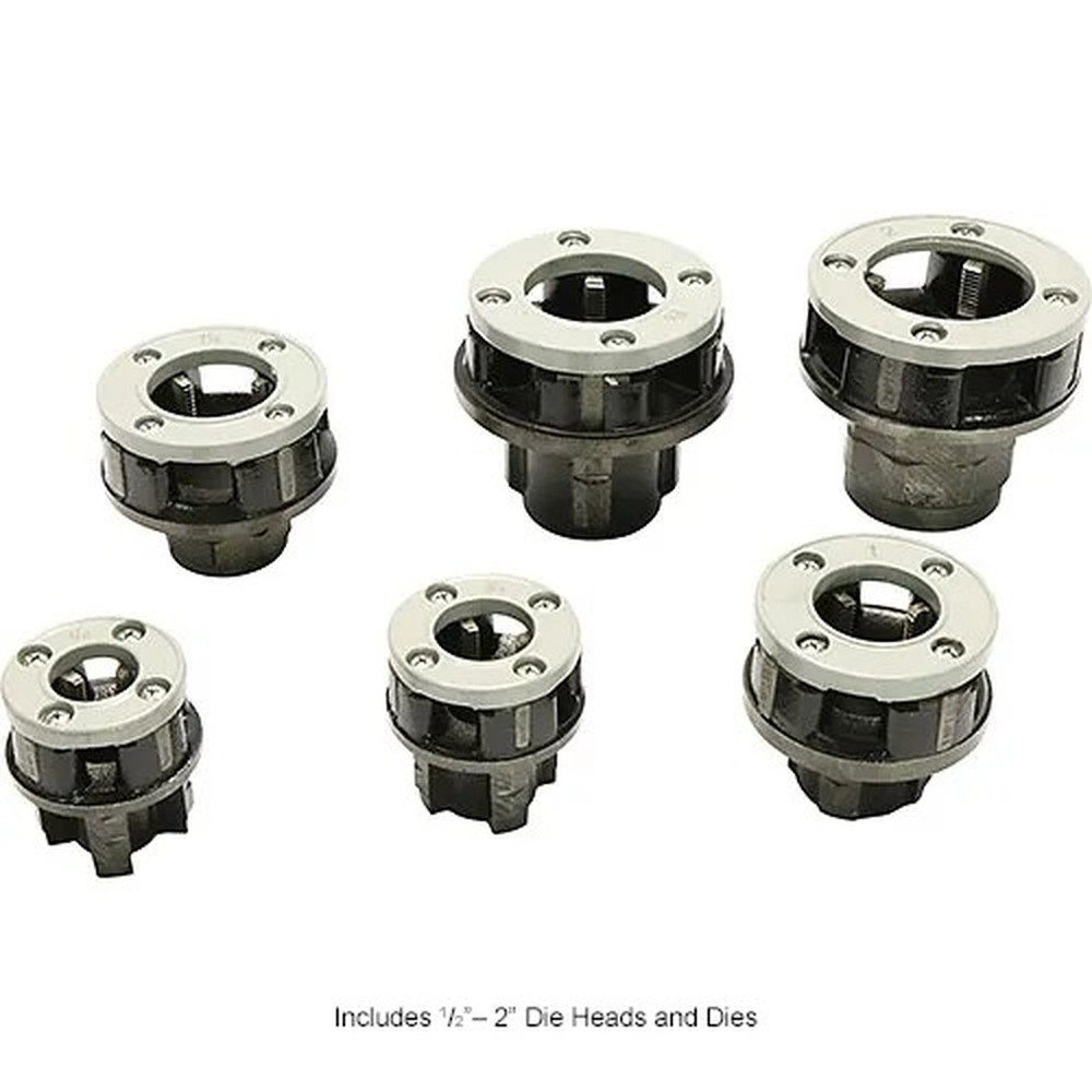 Global Industrial? Portable Pipe Threading Machine, 1/2" - 2" Capacity