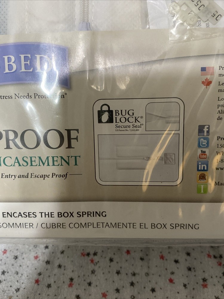 Protect-A-Bed Bed Bug Box Spring Protector, encasement California king 36" X 84"
