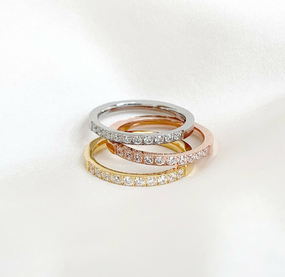 STELLA SILVER ETERNITY RING SAMPLE