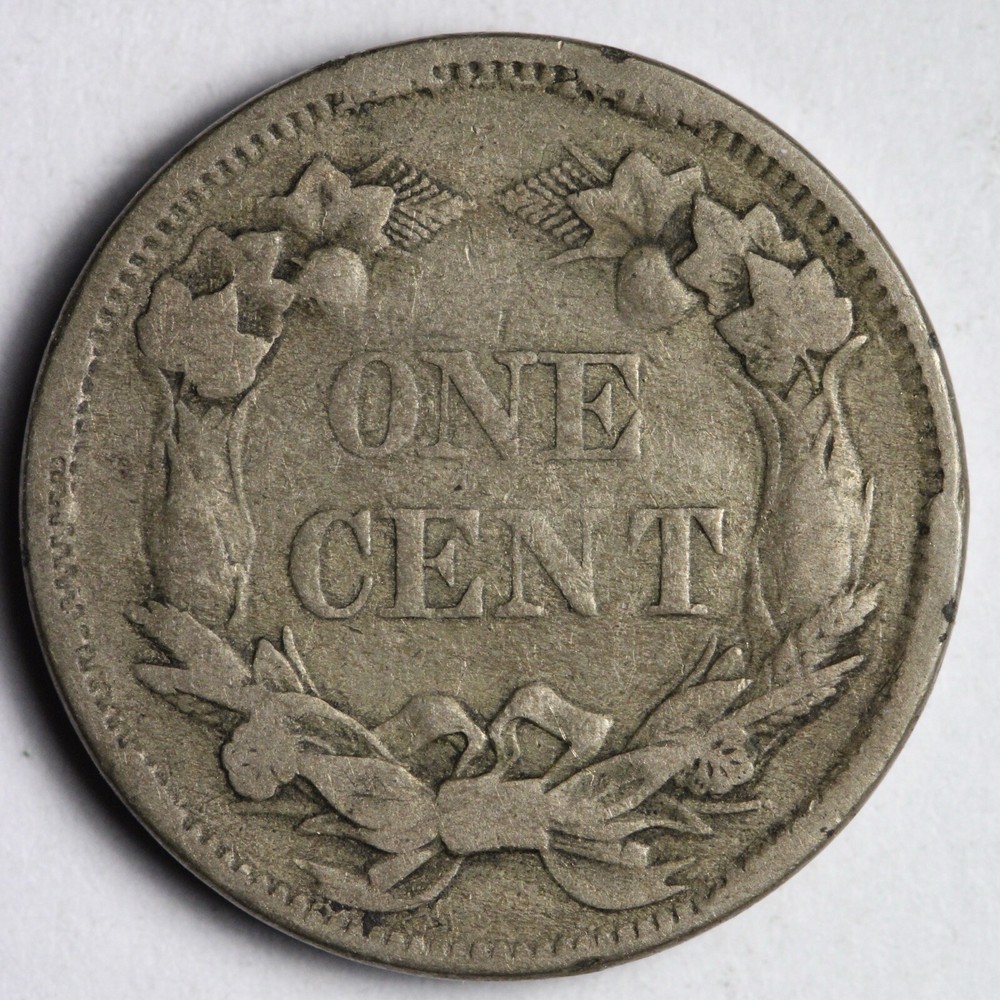 1858 S.L. Flying Eagle Cent Penny VF E106 STEM