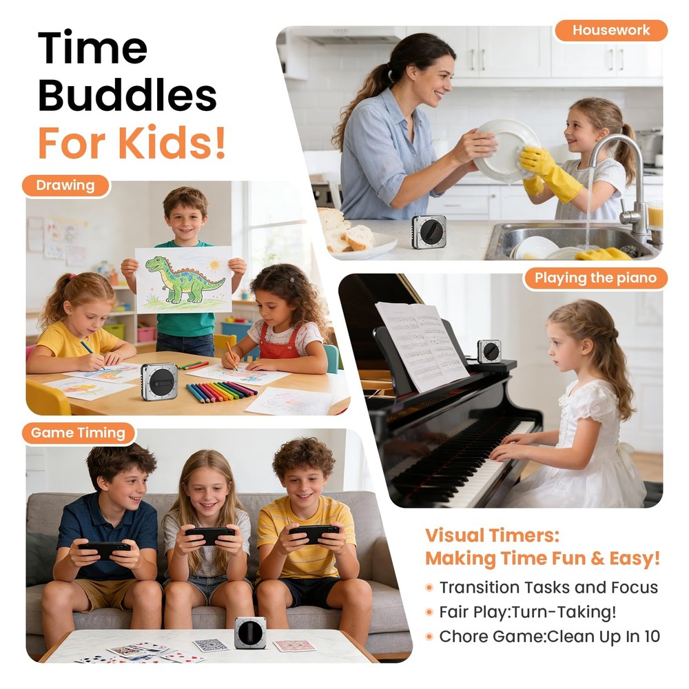 Mechanical Kitchen Timer with Magnet: Wind Up Cooking Timer Clock with Loud A...