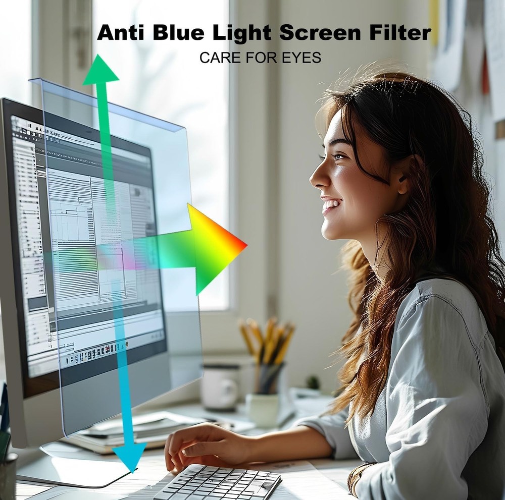 2 Pack Anti-Blue Light & Anti-Scratch Screen Protector Shield for 23, 23.6, 2...