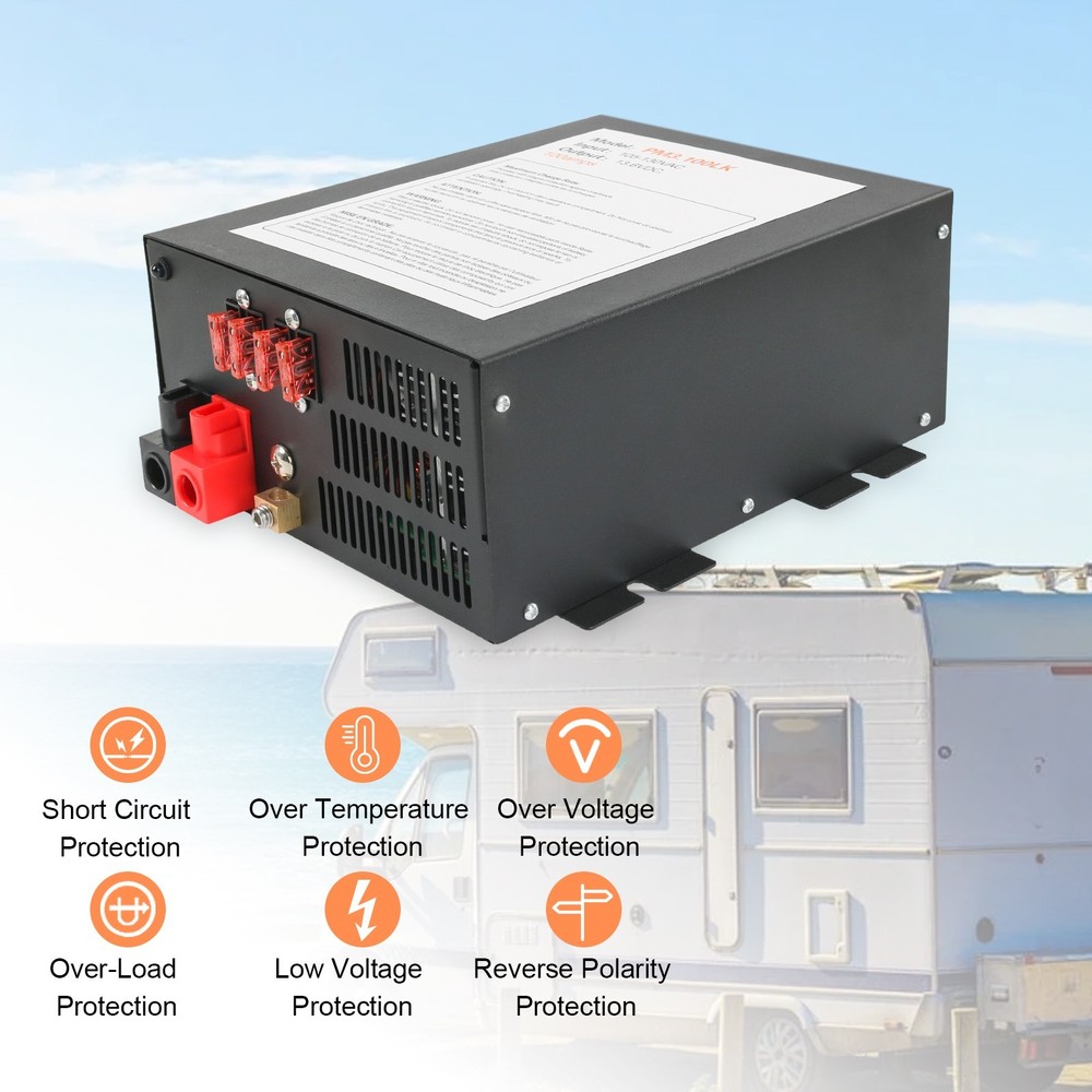 100Amp RV Power Converter Power Supply Battery Charger AC to DC 110V to 12V