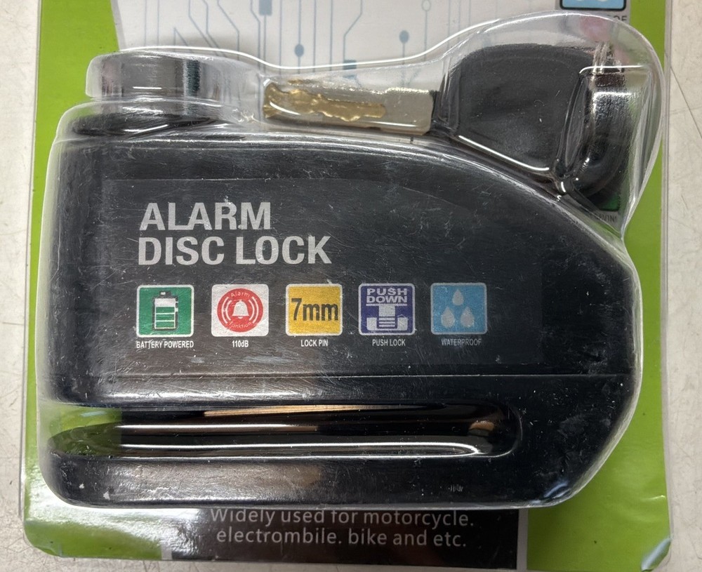 Motorcycle Disc Lock Alarm - Black