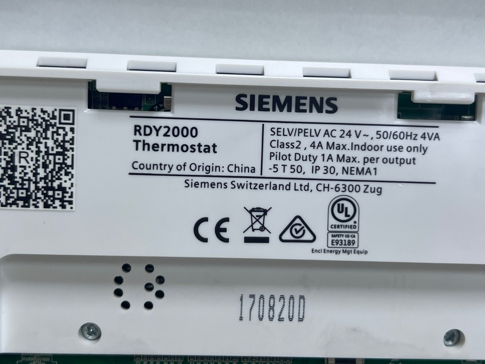 SIEMENS RDY2000 COMMERICAL THERMOSTAT