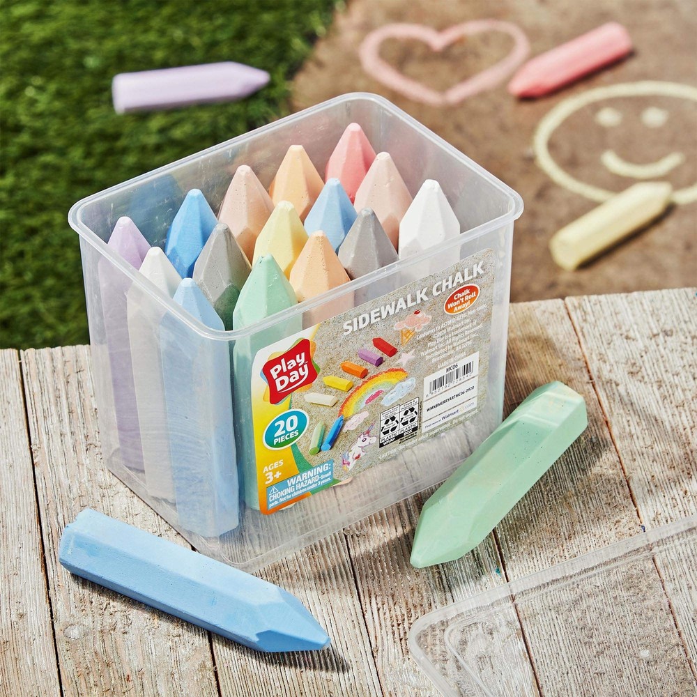 Play Day Sidewalk Chalk, 20 Pieces