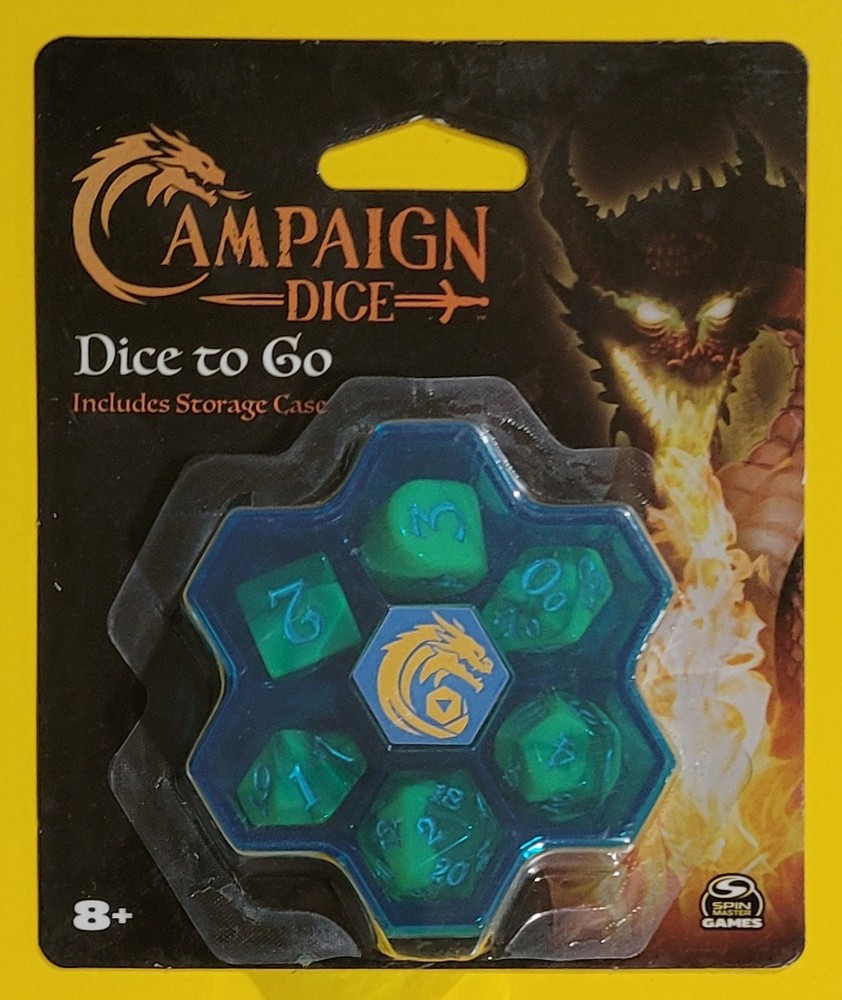 RPG Campaign Dice to Go Includes Storage Case, Spin Master Games New
