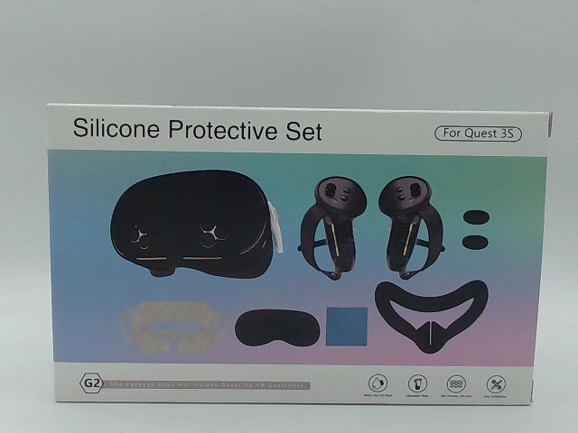 Silicone Front Face Protector Cover Compatible With Meta Quest 3, Black
