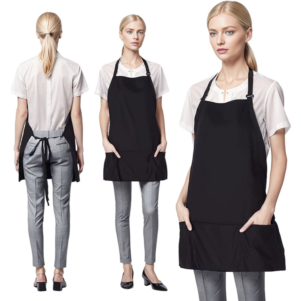 Custom Chef Apron for Kitchen Cooking Waiter/Waitress Apron with 3 Pockets