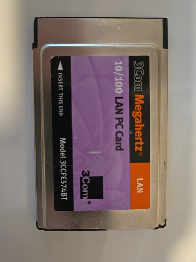 3Com Megahertz 10-100 LAN  PC Card Model 3CCFE574BT
