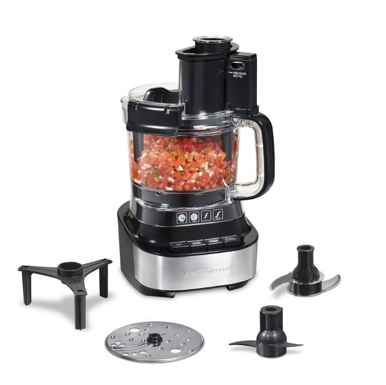 Hamilton Beach 10 Cup Stack And Snap Food Processor With Bowl Scraper Black New