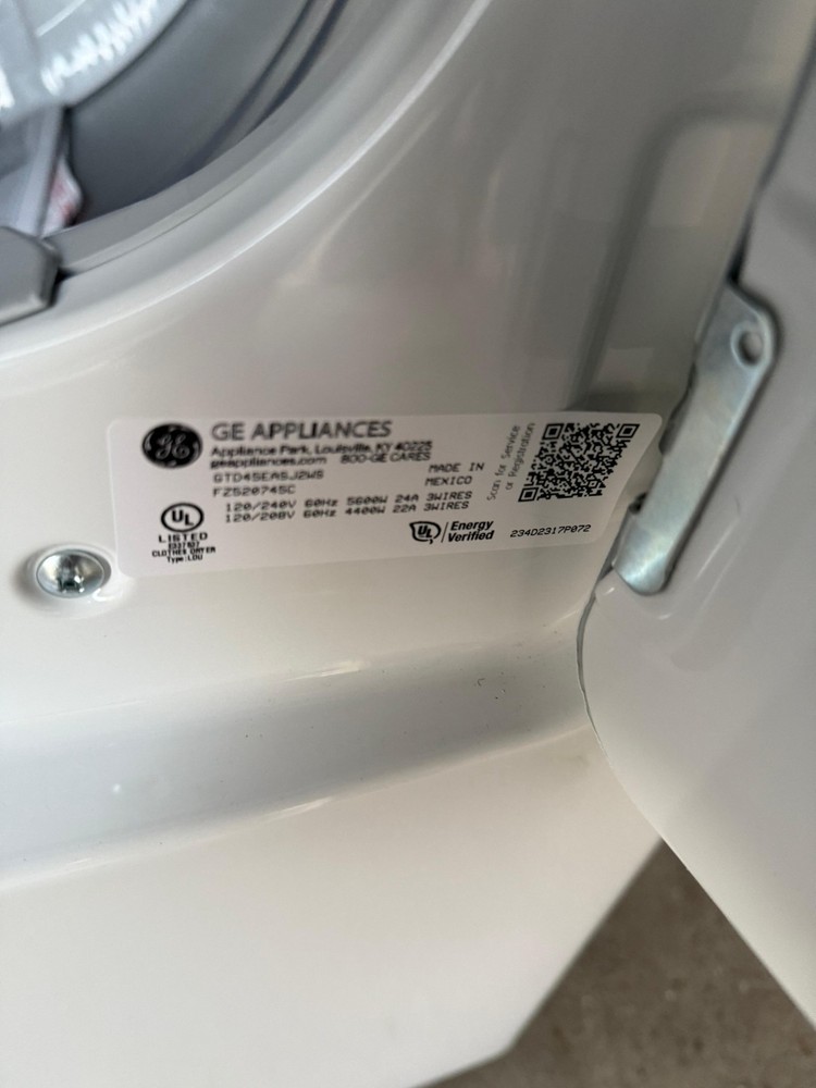 GE Washer & Dryer Set – Open Box (New, Never Used) – White