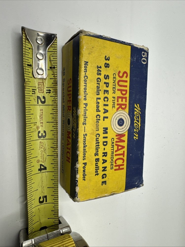 VINTAGE EMPTY Western Super Match 38 Special Mid-Range Shell Box