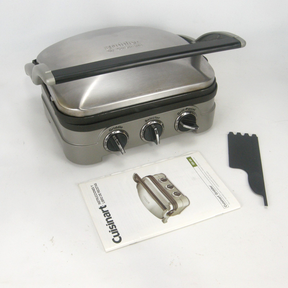 Cuisinart Griddler GR-4N Contact Grill Griddle Panini Press EUC