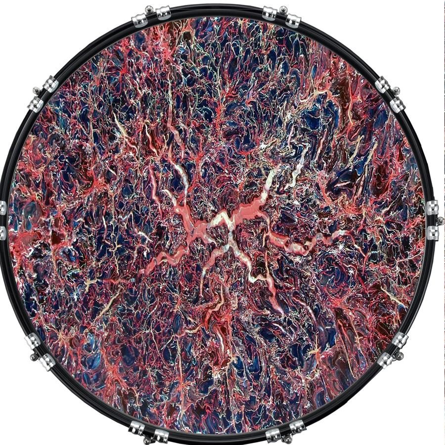 Custom 22" Kick Bass Drum Head Imageal Image Front Skin Abstract 11