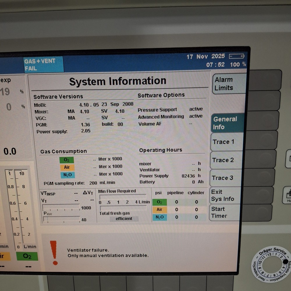 Draeger Medical Apollo Anesthesia System