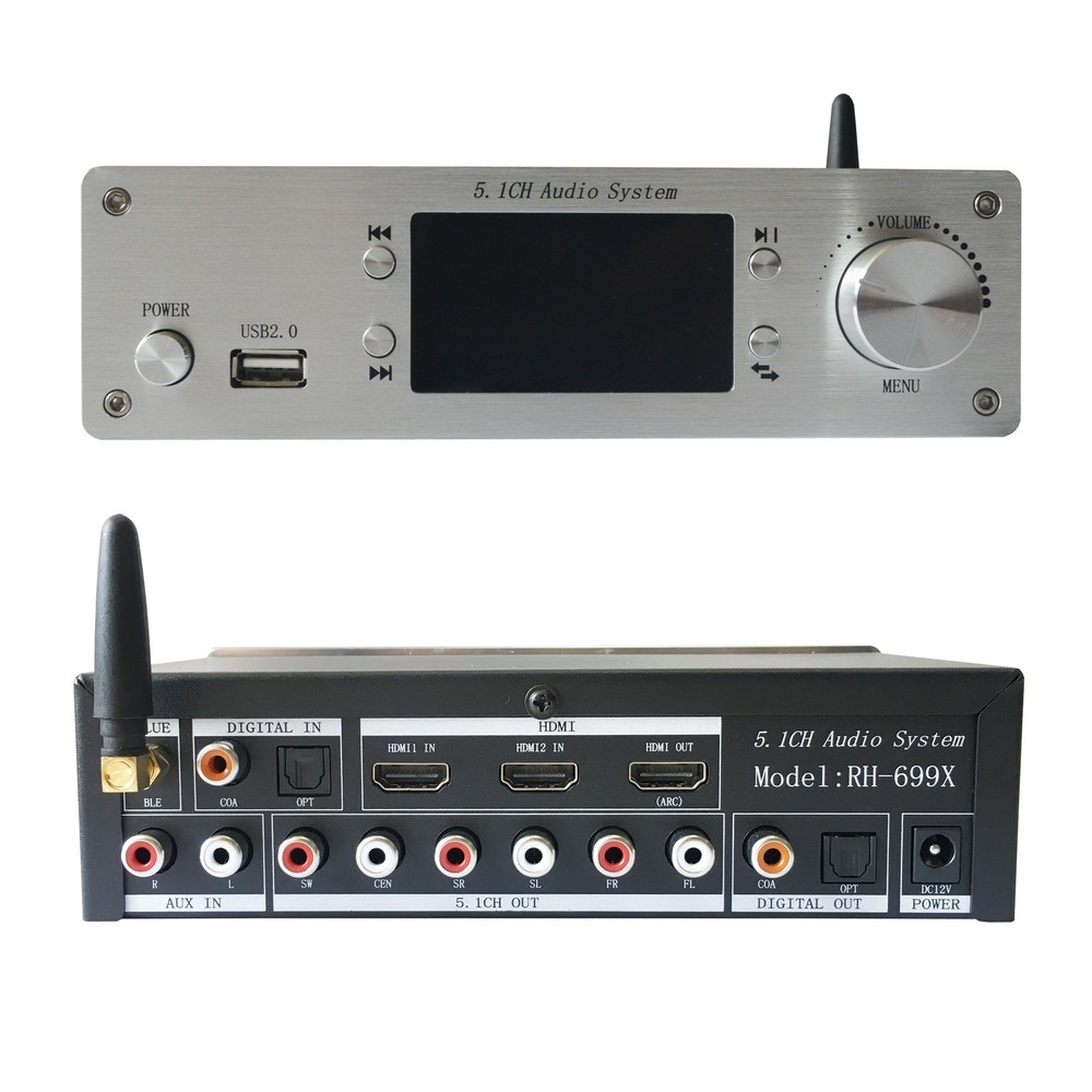 4K HDMI 5.1 Audio Decoder Bluetooth 5.0 DAC Lossless For DTS U Disk RH-699X tps