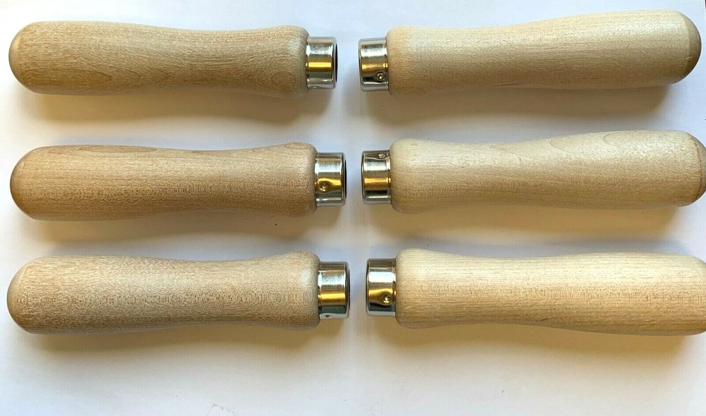 LUTZ 6 PC SHORT FERRULE FILE HANDLE #4 FOR 8-10" FILES - USA