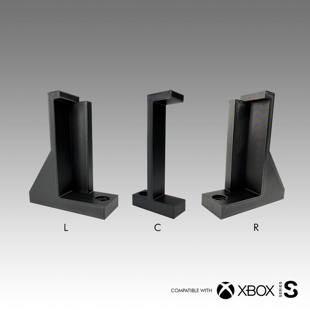 Xbox Series S Wall mount bracket with 2 controller mounts Xbox console Gaming