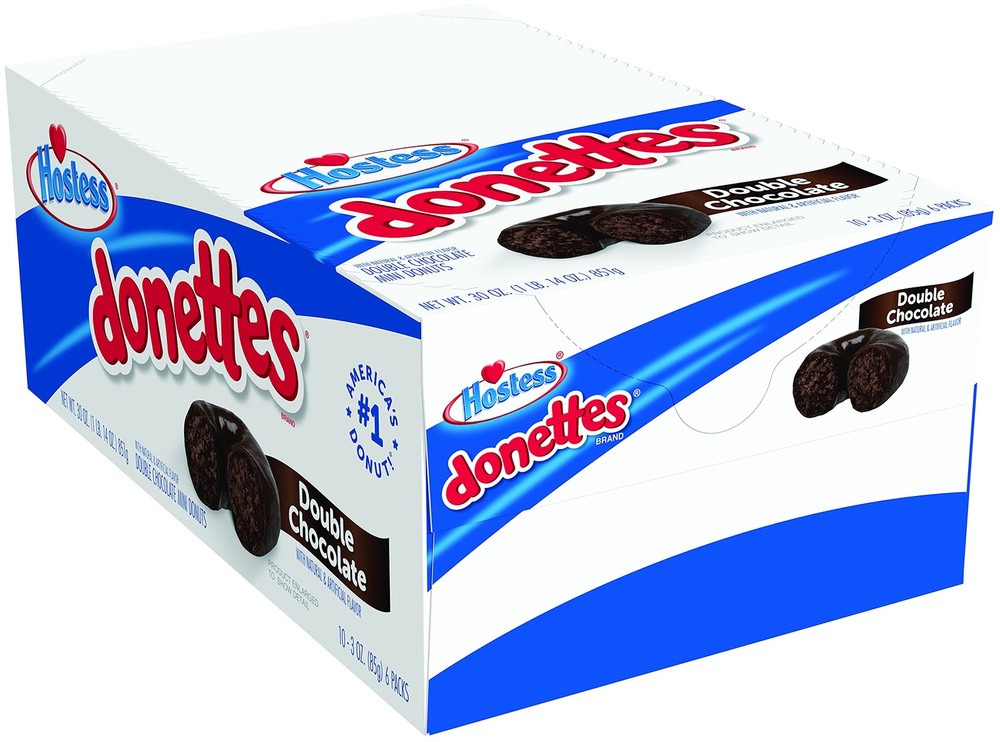 Hostess Donettes Mini Donuts Double Chocolate 3 Ounce 10 Count