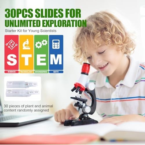 120 Microscope Slides Set with Specimens - Plant, Insect, Animal & Algae for Sci