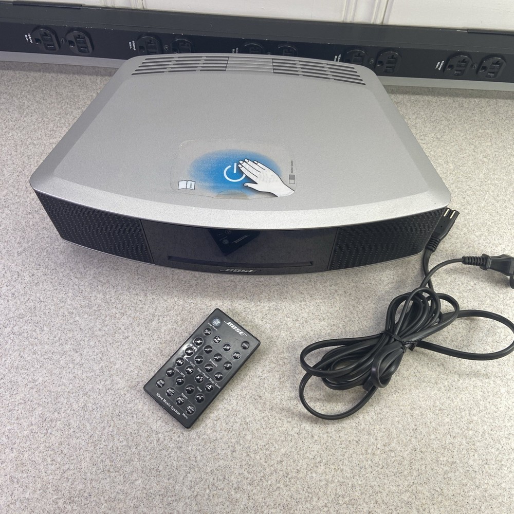 Bose Wave IV CD Player AM/FM Stereo Silver AUX Headphone Jack Compact System