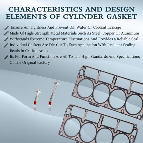 LS3 5-Layer Head Gaskets with Head Bolt Kit Fit for Chevy GMC Express