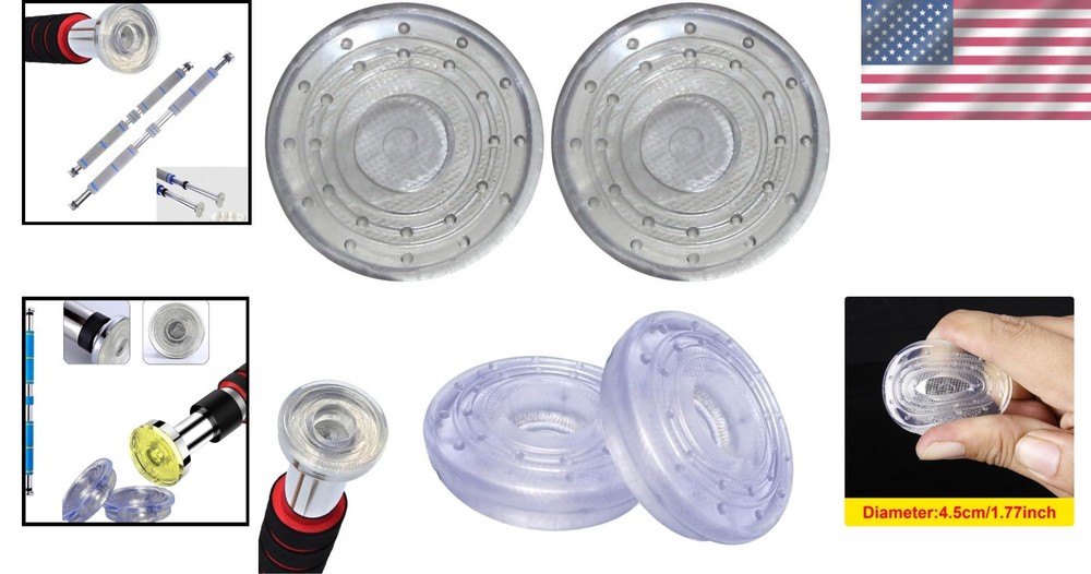 4-Pack Non-Slip Replacement Pads for Doorway Pull Up Bar - Secure & Adjustable