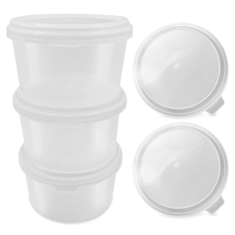 3 Pack Shaved Ice Molds for Hawaiian with Lids. 3 Set, Clear