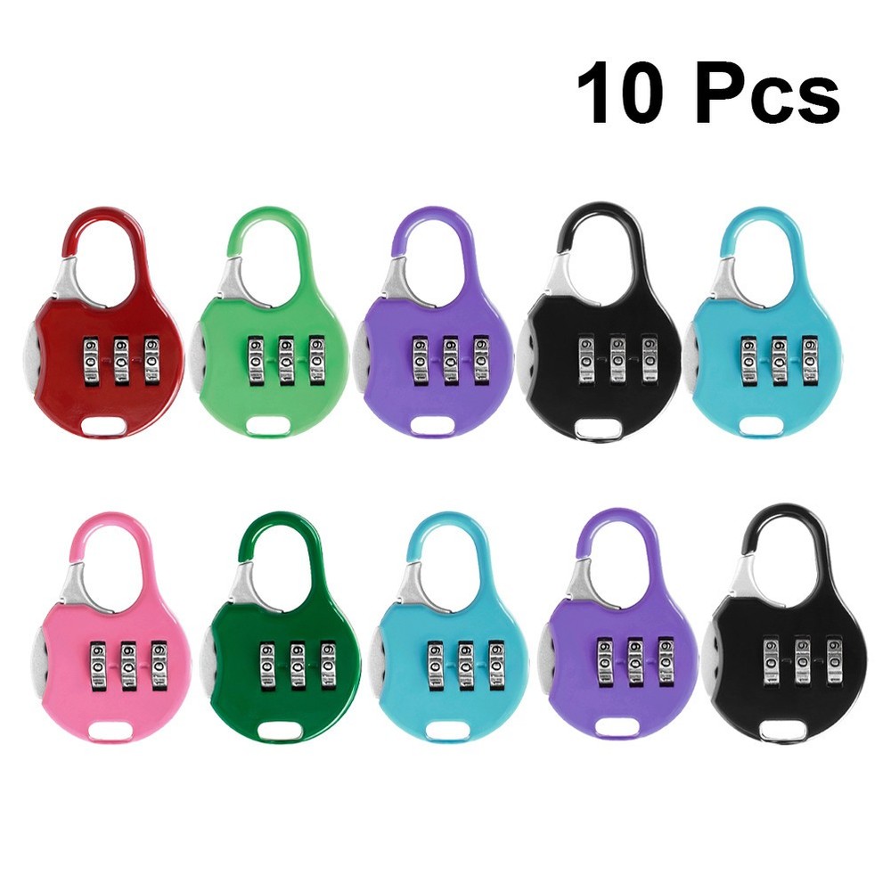 10 Pcs Customs Password Lock Keyless Padlock Combination for Suitcase